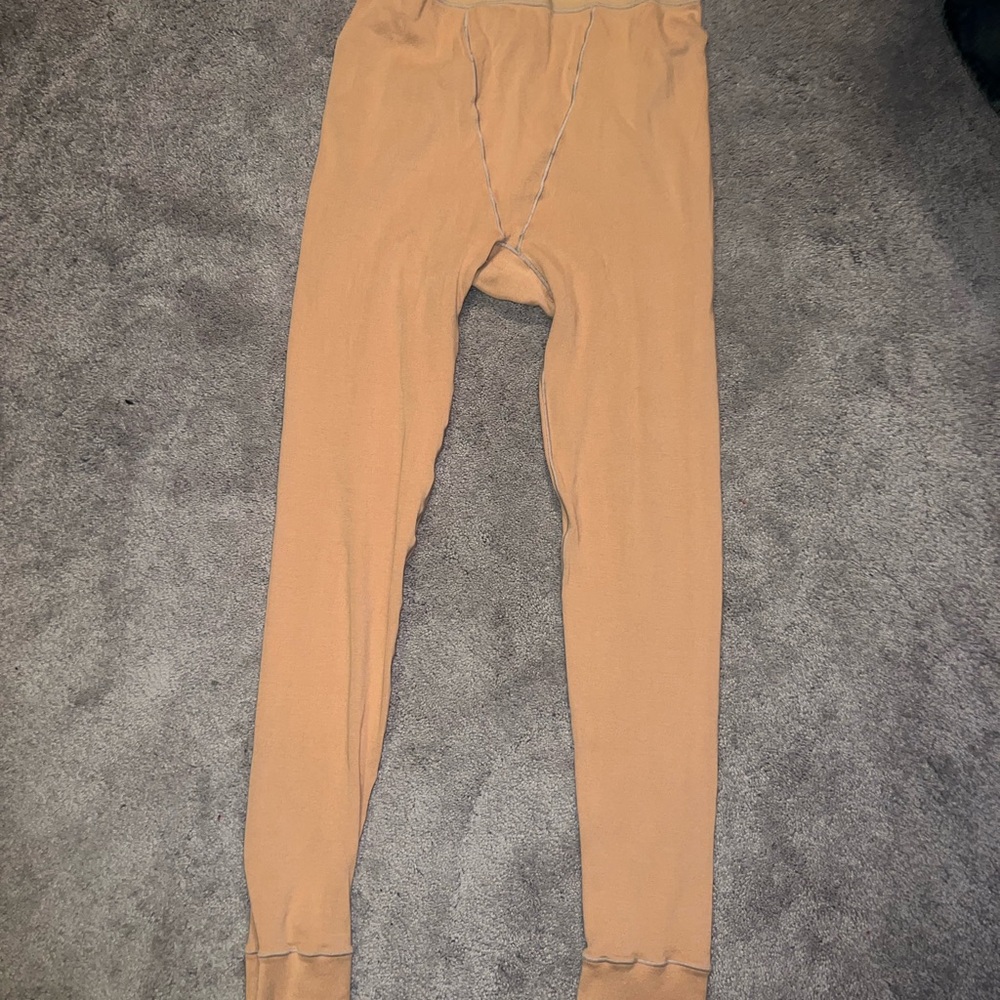 Skims Cozy Beige Thermal Leggings